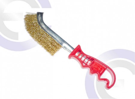 Cepillo mango plástico cobrizado