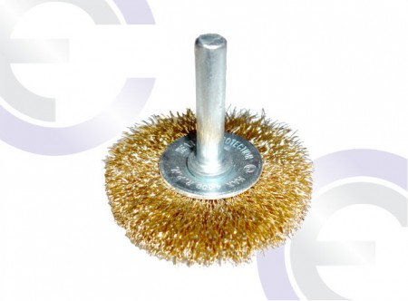 Grata circular lisa con espigo cobrizada